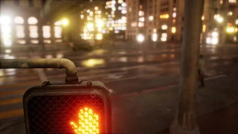 Beautiful Hyperlapse timelapse of night Miami city traffic Stock Illustration