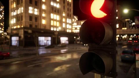 Beautiful Hyperlapse timelapse of night Miami city traffic Stock Illustration