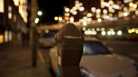 Beautiful Hyperlapse timelapse of night Miami city traffic Stock Illustration