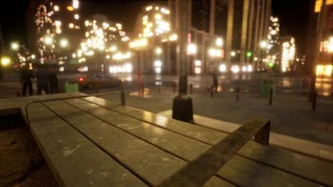 Beautiful Hyperlapse timelapse of night Miami city traffic Ilustración de archivo