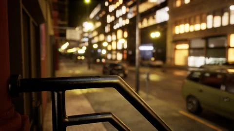 Beautiful Hyperlapse timelapse of night Miami city traffic Ilustración de archivo