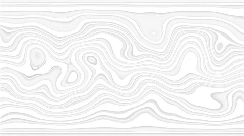 Beautiful hypnotic abstract curly waves and lines loopable pattern. White and Stock Footage 65218948