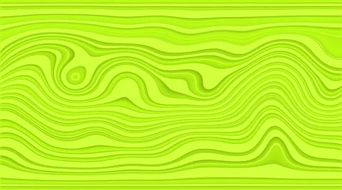 Beautiful hypnotic abstract curly waves and lines loopable pattern. Lime and Stock Footage 65219085