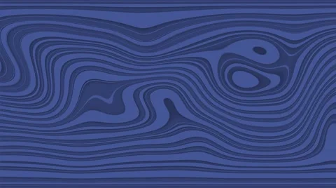 Beautiful hypnotic abstract curly waves and lines loopable pattern. Blue koamaru Stock Footage 65219238
