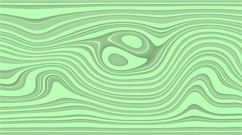 Beautiful hypnotic abstract curly waves and lines loopable pattern. Aquamarine Stock Footage 65219276