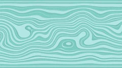 Beautiful hypnotic Curly waves and lines loopable pattern. Aqua green version. Stock Footage 65218958