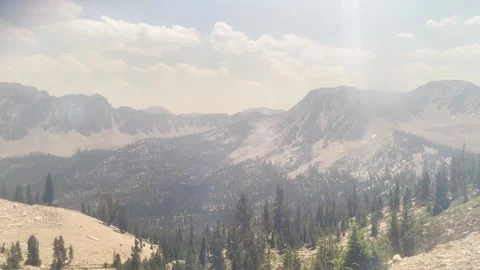Beautiful Ice Mountain With the Clouds Stock Footage 250467844