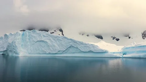 Beautiful iceberg in Antarctica Stock Footage 90308452