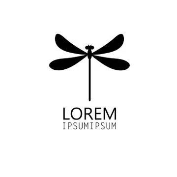 Beautiful icon dragonfly Stock Illustration
