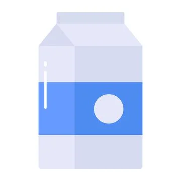Beautiful icon of milk package in editable style, disposable milk packet Stock Illustration