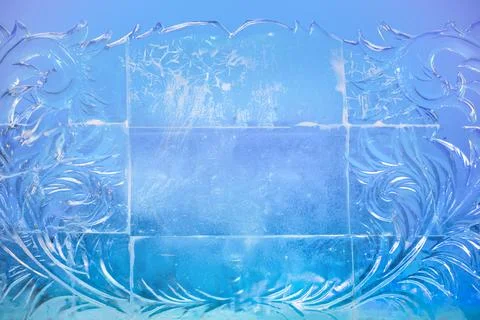 Beautiful icy light blue background for Christmas and winter A New Year's B.. Stock Photos