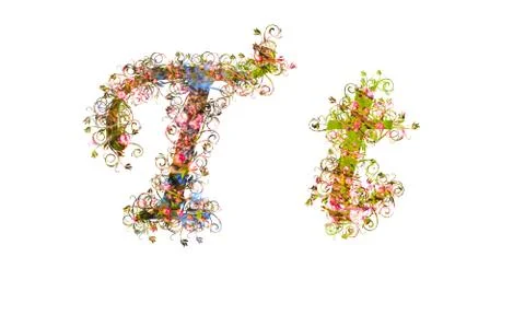Beautiful illustration of both uppercase and lowercase letters made of spri.. Stock-Illustration