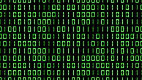 Beautiful illustration of green binary digits pattern on black background Stock Illustration