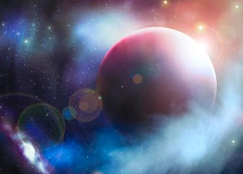 Beautiful illustration of outer space. Stock Illustration