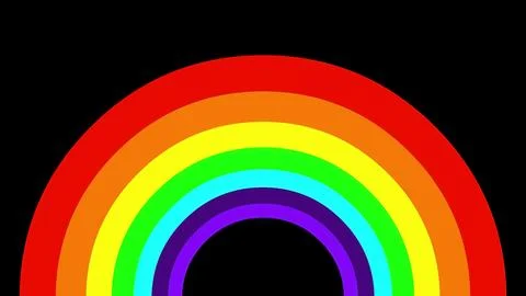 Beautiful illustration of rainbow colors pattern on plain black background Stock Illustration