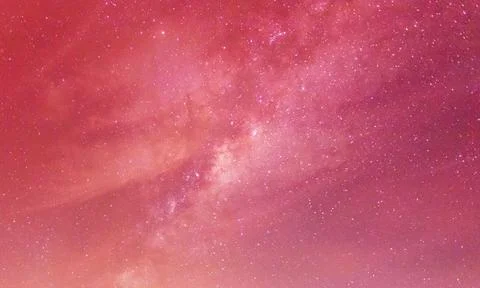 Beautiful illustration with the starry pattern. Aesthetic reddish-pink starry sk Stock Illustration