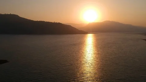 Beautiful indian sunset Stock Footage