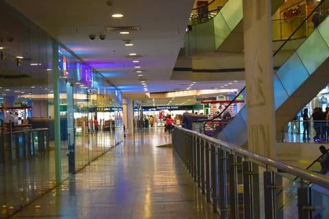 Beautiful indore image ,inside a mall in West Bengal Stock Photos
