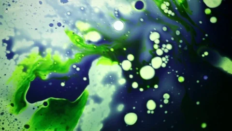 Beautiful ink color pattern liquid art Stock Footage 124428982