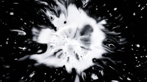 Beautiful ink drops on black. Perfect for transitions. Paint drops/organic Stock Footage