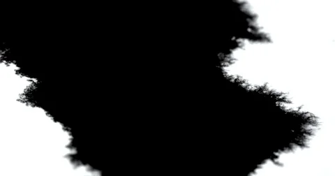 Beautiful ink running down and absorbing into paper Stock Footage 73735297