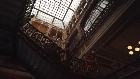 Beautiful interior of a functioning post office and museum in Mexico City. Video stock 234384375