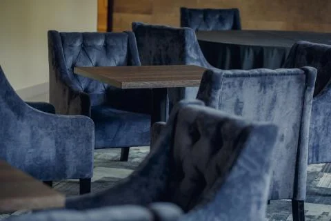 Beautiful interior of the restaurant Stock Photos
