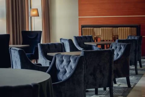 Beautiful interior of the restaurant Stock Photos
