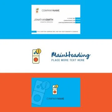 Beautiful Internet error Logo and business card. vertical Design Vector Stock Illustration