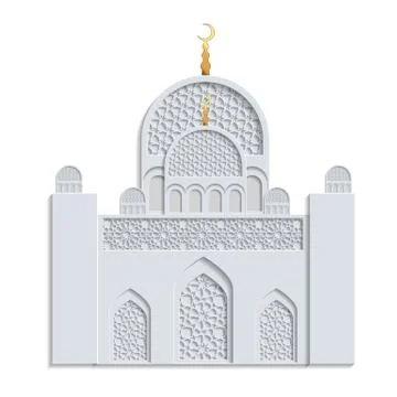 Beautiful islamic mosque Stock Illustration