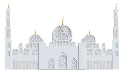 Beautiful islamic mosque イラスト素材