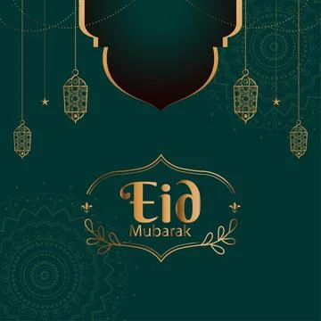 Beautiful islamic patterns design eid mubrak festival greeting Stock Illustration