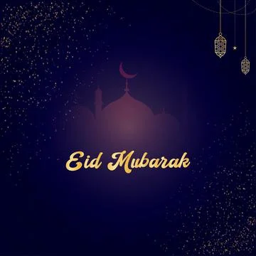 Beautiful islamic patterns design eid mubrak festival greeting Stock Illustration