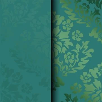 Beautiful islamic wedding template. Vector floral print. Vintage damask banne Stock Illustration