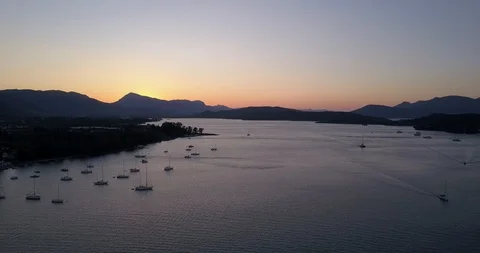 Beautiful Island Sunset Video stock 87568906