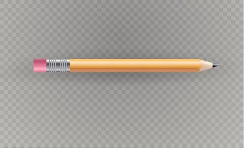 Beautiful isolated pencil on a transparent background.Vector illustration. Stock Illustration