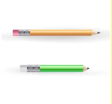 Beautiful isolated pencil on a transparent background.Vector illustration. Stock Illustration