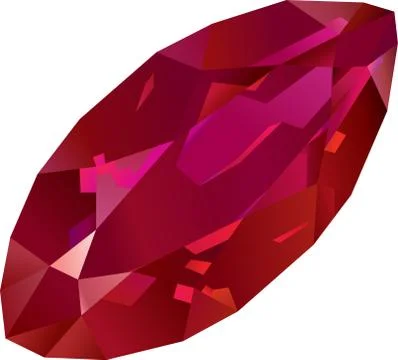 Beautiful isolated red ruby Stock Illustration