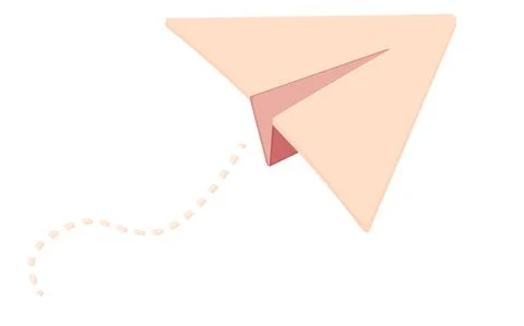 Beautiful isometric paper plane vector illustration Stock Illustration