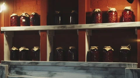 Beautiful jar of jam Stock Footage 60487631