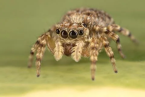 A beautiful jumping spider Stock Photos
