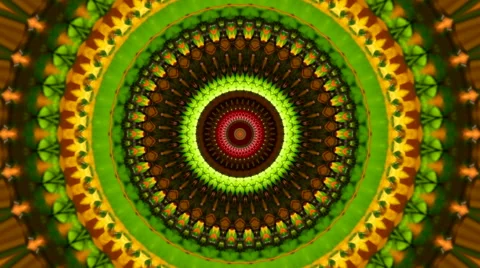 Beautiful kaleidoscopic circle pattern in bright colors. 스톡 동영상 42830685