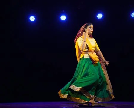 A beautiful kathak dancer Stock Photos