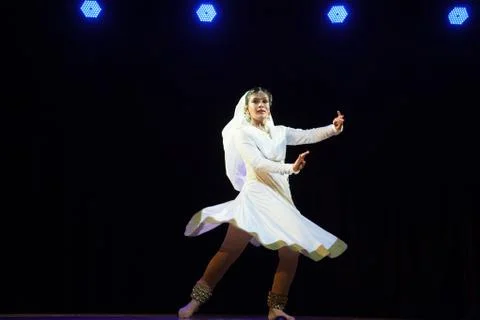 A beautiful kathak dancer Stock Photos