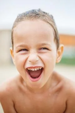 Beautiful kid on the beach Фото