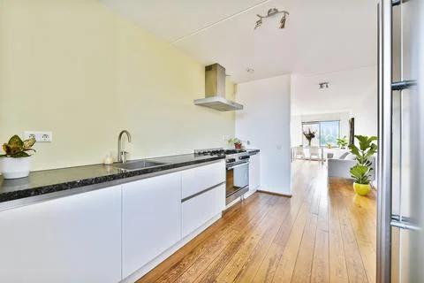 Beautiful kitchen design Stock Photos