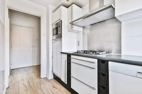 Beautiful kitchen design Stock Photos