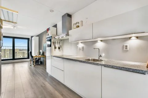 Beautiful kitchen design Stock Photos
