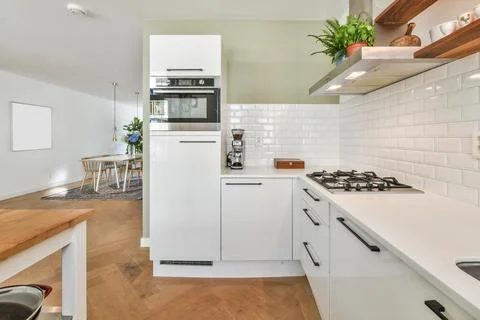 Beautiful kitchen design Stock Photos