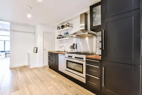 Beautiful kitchen design Stock Photos